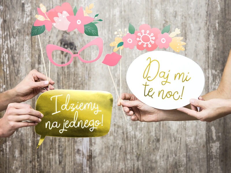 Akcesoria do zdjęć ślub mix