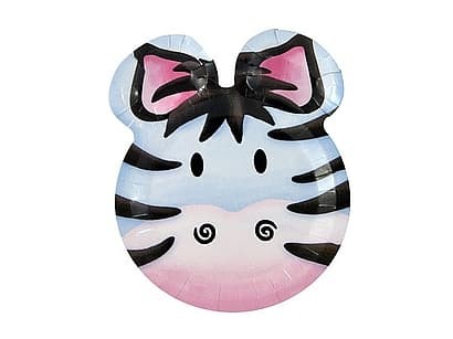 Talerzyki papierowe Zebra, 6 szt.