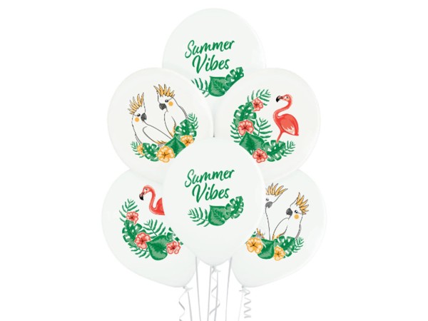 Balony lateksowe hawajskie Summer Vibes, 30 cm 6 szt.