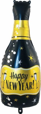 Balon foliowy butelka szampana Happy New Year sylwester, 49x98 cm
