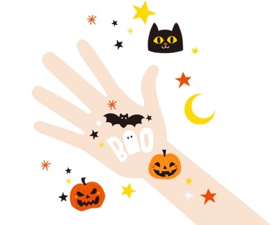 Zestaw tatuaży zmywalnych tatuaże na Halloween, 5 szt.