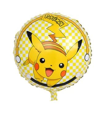 Balon foliowy okrągły Pokemon Pikachu (1584), 45 cm (luz)