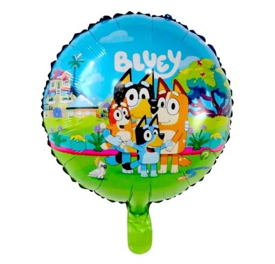 Balon foliowy okrągły Bluey, 45 cm (luz)