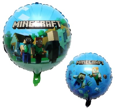 Balon foliowy okrągły Minecraft dwustronny (5126), 45 cm (luz)