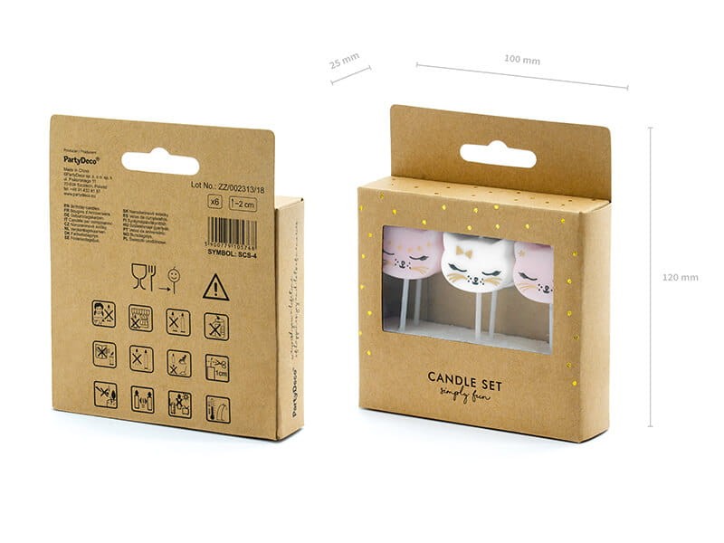 Świeczki kotek na urodziny