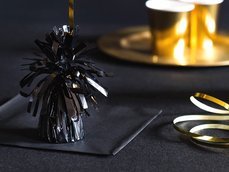 Foliowy ciężarek do balonów czarny