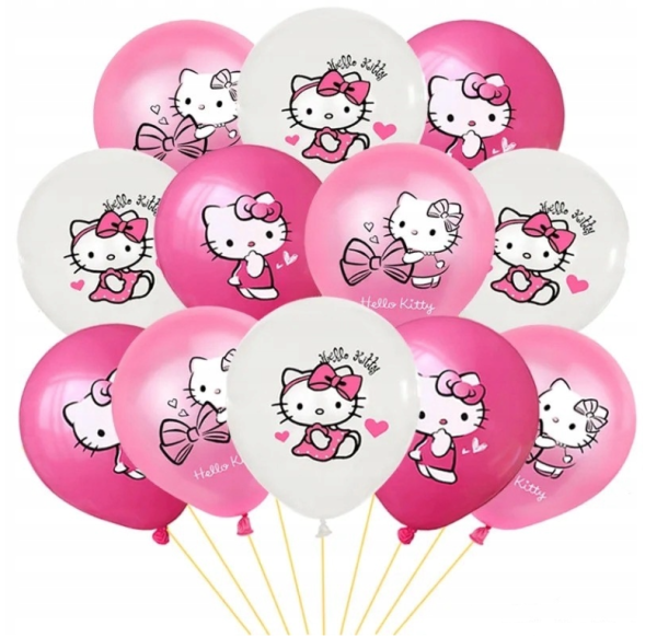 Balony lateksowe Hello Kitty (5282), 30 cm 12 szt.