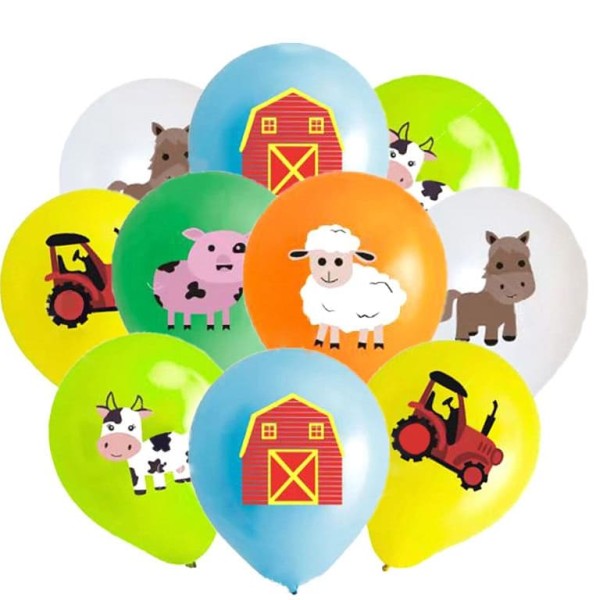 Balony lateksowe Wesoła Farma (5285), 30 cm 10 szt. 