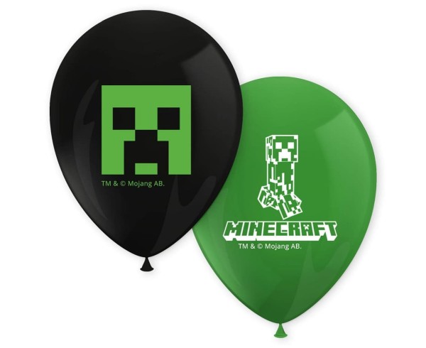 Balony lateksowe Minecraft, 8 szt.