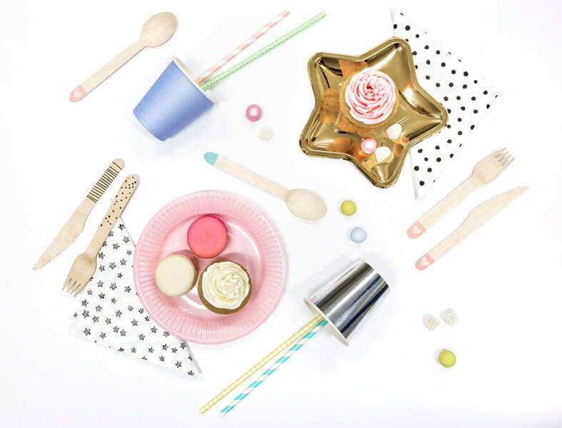 Słomki papierowe różowo białe paski