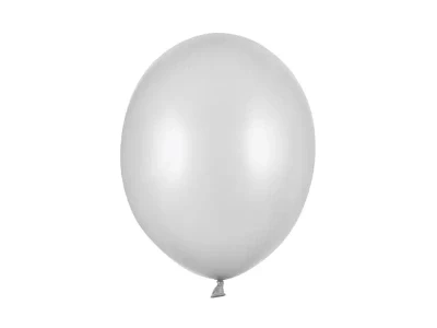 Balony metaliczne srebrne Metallic Silver Snow strong, 30 cm 3 szt.