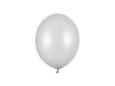 Balony metaliczne srebrne Metallic Silver Snow strong, 23 cm 3 szt.