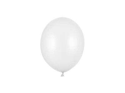 Balony metaliczne białe Metallic Pure White strong, 12 cm 3 szt.