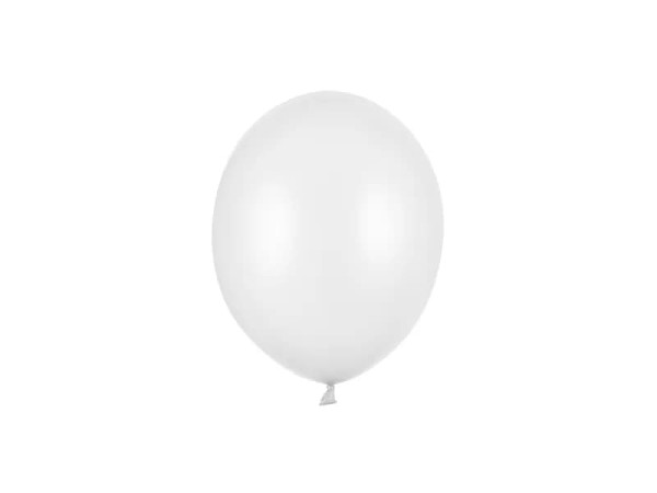 Balony metaliczne białe Metallic Pure White strong, 12 cm 3 szt.