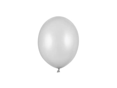 Balony metaliczne srebrne Metallic Silver Snow strong, 12 cm 3 szt.