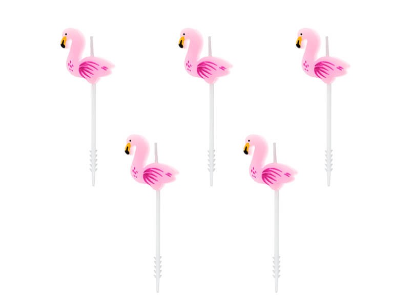 Świeczki urodzinowe flamingi