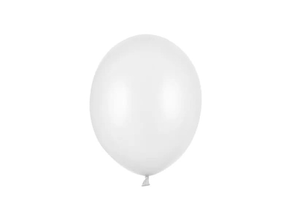 Balony metaliczne białe Metallic Pure White strong, 23 cm 3 szt.