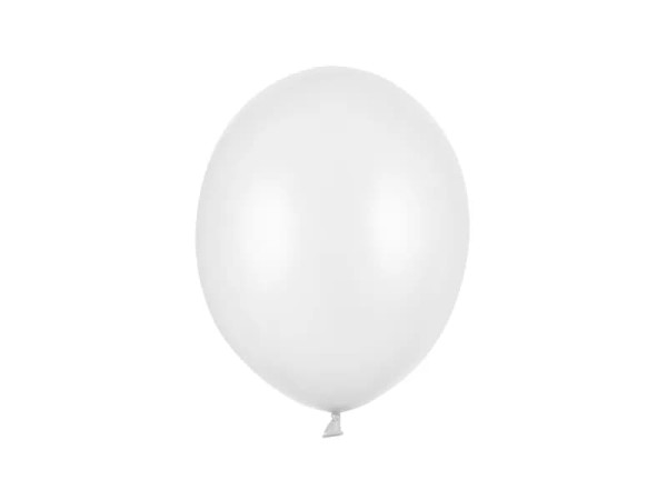 Balony metaliczne białe Metallic Pure White strong, 27 cm 3 szt.