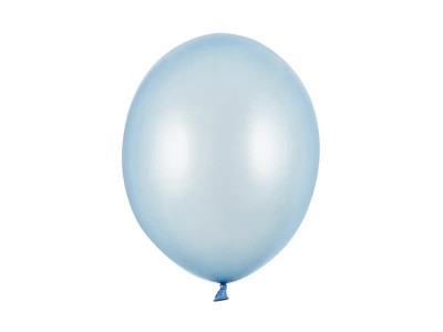 Balony metaliczne niebieskie Metallic Baby Blue strong, 30 cm 3 szt.