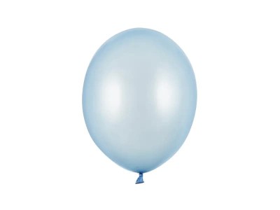 Balony metaliczne niebieskie Metallic Baby Blue strong, 27 cm 3 szt.