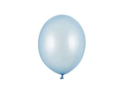 Balony metaliczne niebieskie Metallic Baby Blue strong, 23 cm 3 szt.
