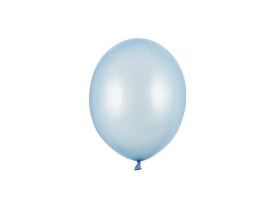 Balony metaliczne niebieskie Metallic Baby Blue strong, 12 cm 3 szt.