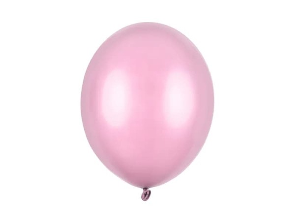 Balony metaliczne jasne różowe Metallic Candy Pink strong, 30 cm 3 szt.
