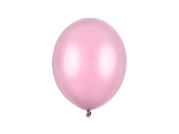 Balony metaliczne jasne różowe Metallic Candy Pink strong, 27 cm 3 szt.