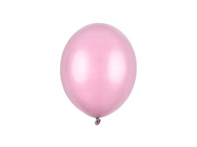 Balony metaliczne jasne różowe Metallic Candy Pink strong, 23 cm 3 szt.