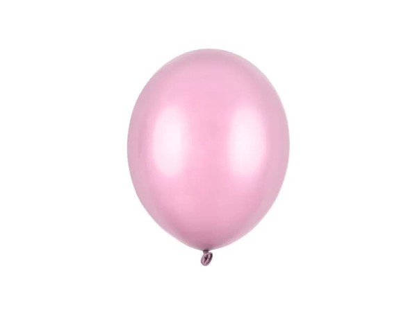 Balony metaliczne jasne różowe Metallic Candy Pink strong, 23 cm 3 szt.