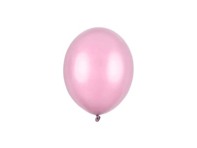 Balony metaliczne jasne różowe Metallic Candy Pink strong, 12 cm 3 szt.