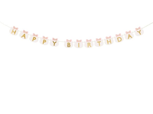 Baner Happy Birthday kotek z kokardką, 280 cm