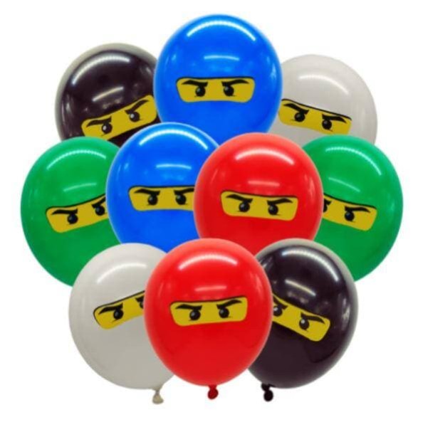 Balony lateksowe ninja Ninjago maski (5498), 10 szt.