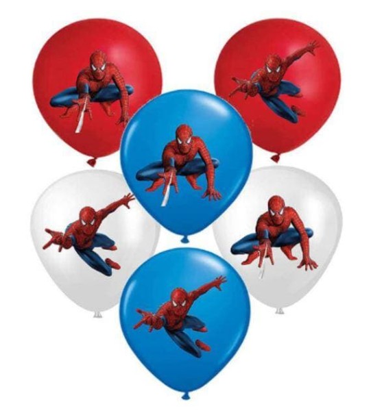 Balony lateksowe Spiderman (5497), 6 szt.