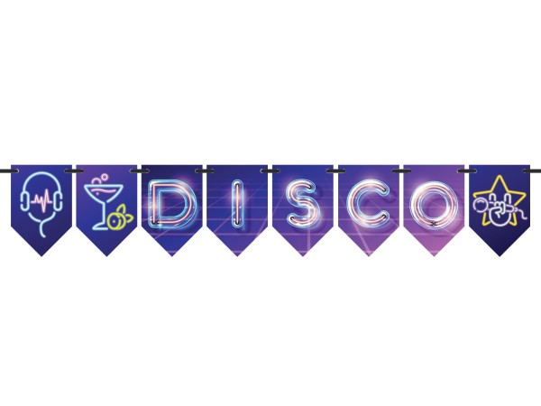 Baner wiszący flagi Disco neon, 165 cm