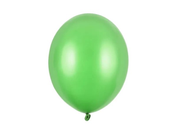 Balony metaliczne jasne zielone Metallic Bright Green strong, 30 cm 10 szt.