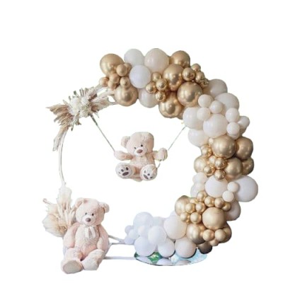 Girlanda balonowa kremowo-biało-złota, 90 szt.