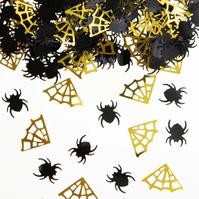 Konfetti na Halloween pająki pajęczyny