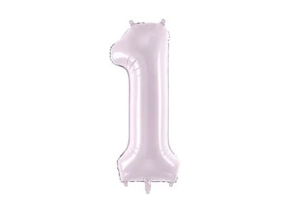 Balon foliowy cyfra 1 pastelowy fioletowy, 72 cm