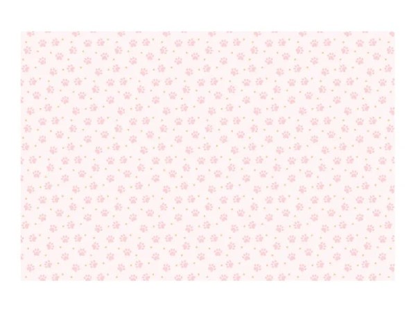 Obrus papierowy Kocie Łapki różowy, 120x180 cm