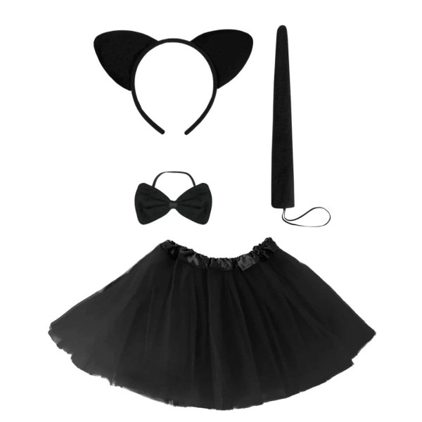 Akcesoria do przebrania ze spódniczką Kotek