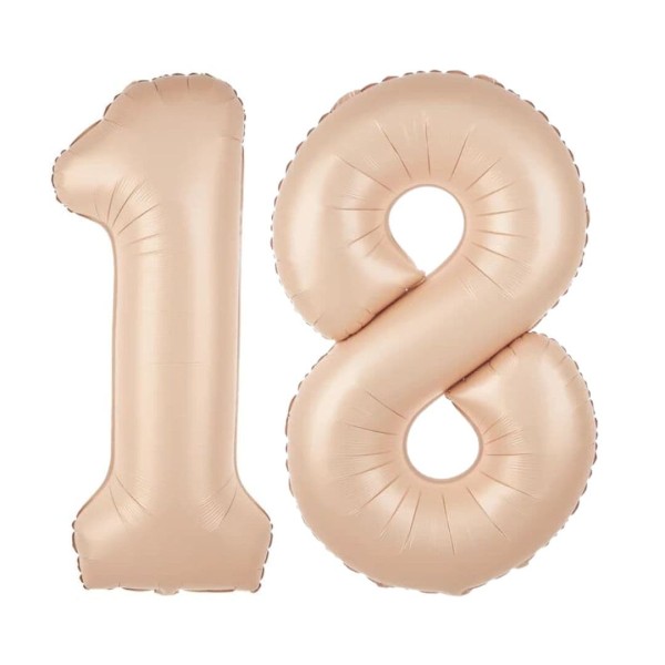Balony foliowe liczba 18 karmelowy, 100 cm