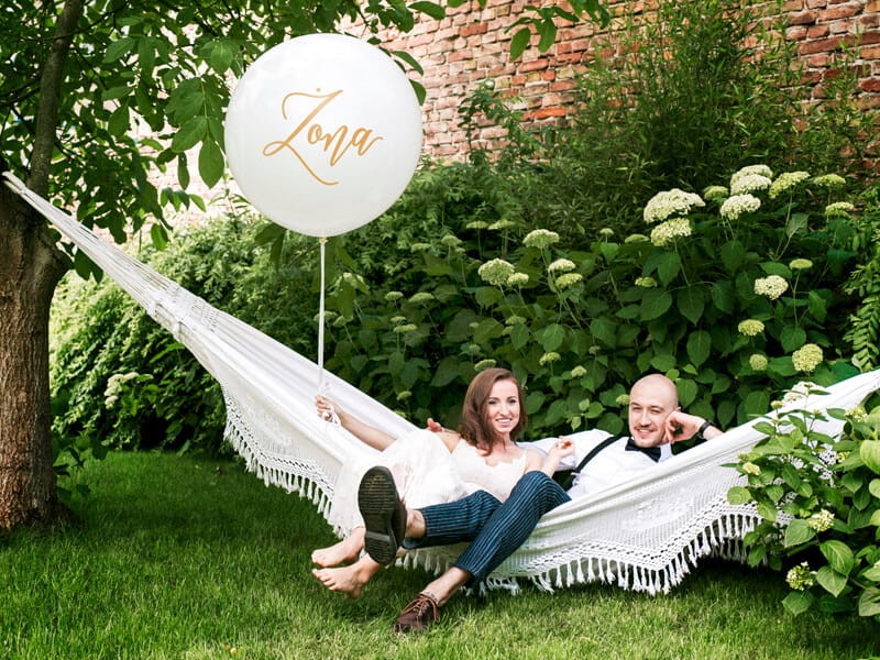 Balon gigant żona biały