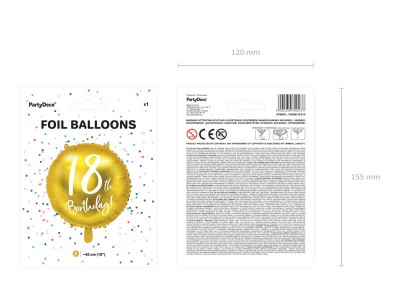 Balon foliowy osiemnastka