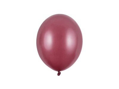 Balony metaliczne bordowe Metallic Maroon strong, 23 cm 3 szt.