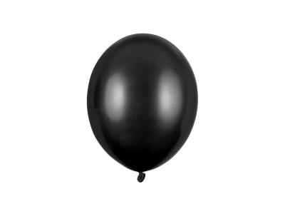 Balony metaliczne czarne Metallic Black strong, 23 cm 3 szt.