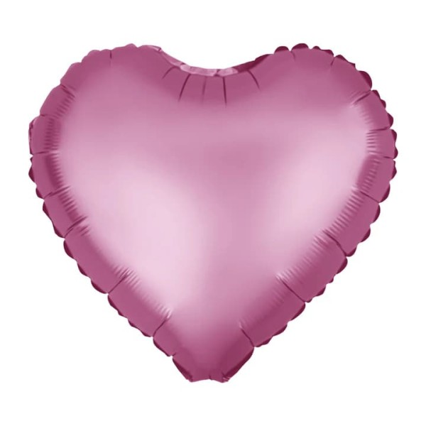 Balon foliowy serce ciemnoróżowe matowe, 45 cm
