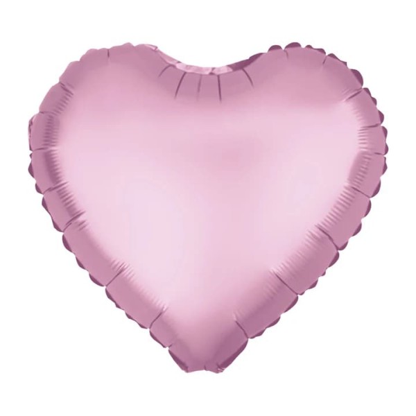 Balon foliowy serce różowe matowe, 45 cm