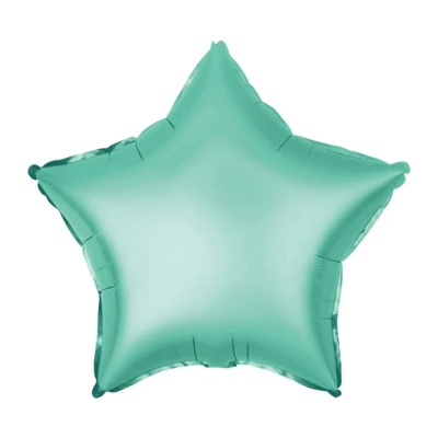 Balon foliowy gwiazda zielona matowa, 45 cm