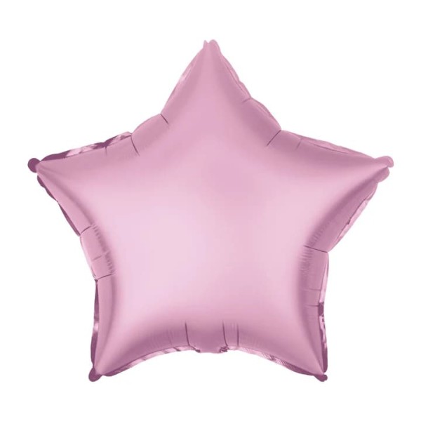 Balon foliowy gwiazda różowa matowa, 45 cm